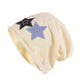 1 Pc Unisex Hip Hop Street Two-Color Star Embroidered Hat With Elegant Five-Pointed Star Head Around Pile Hat