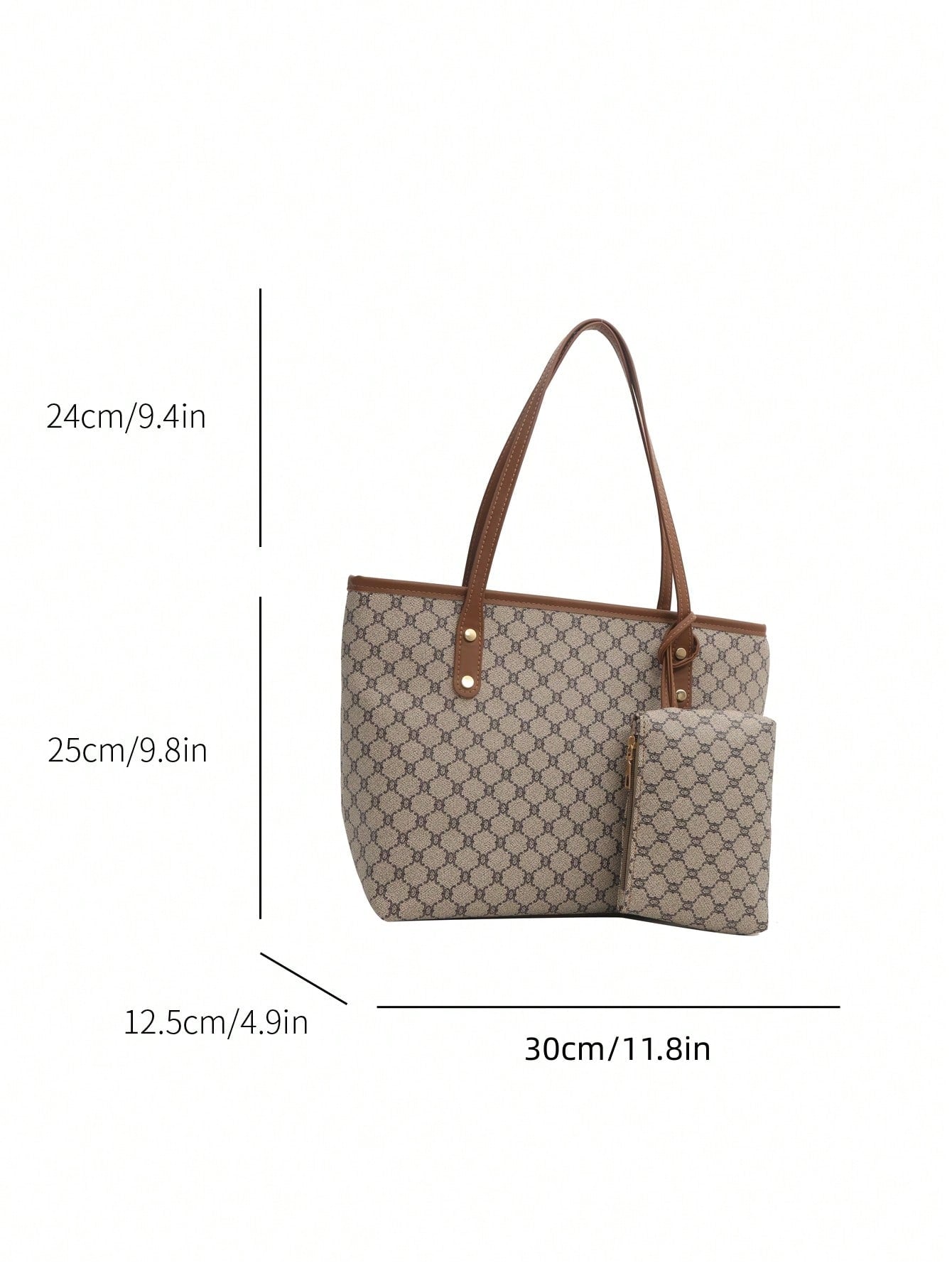 New Minimalist Retro Large Capacity Tote Bag, Zipper Opening, Lightweight Soft-Sided Shoulder Bag. Suitable For Women's Daily Casual Use