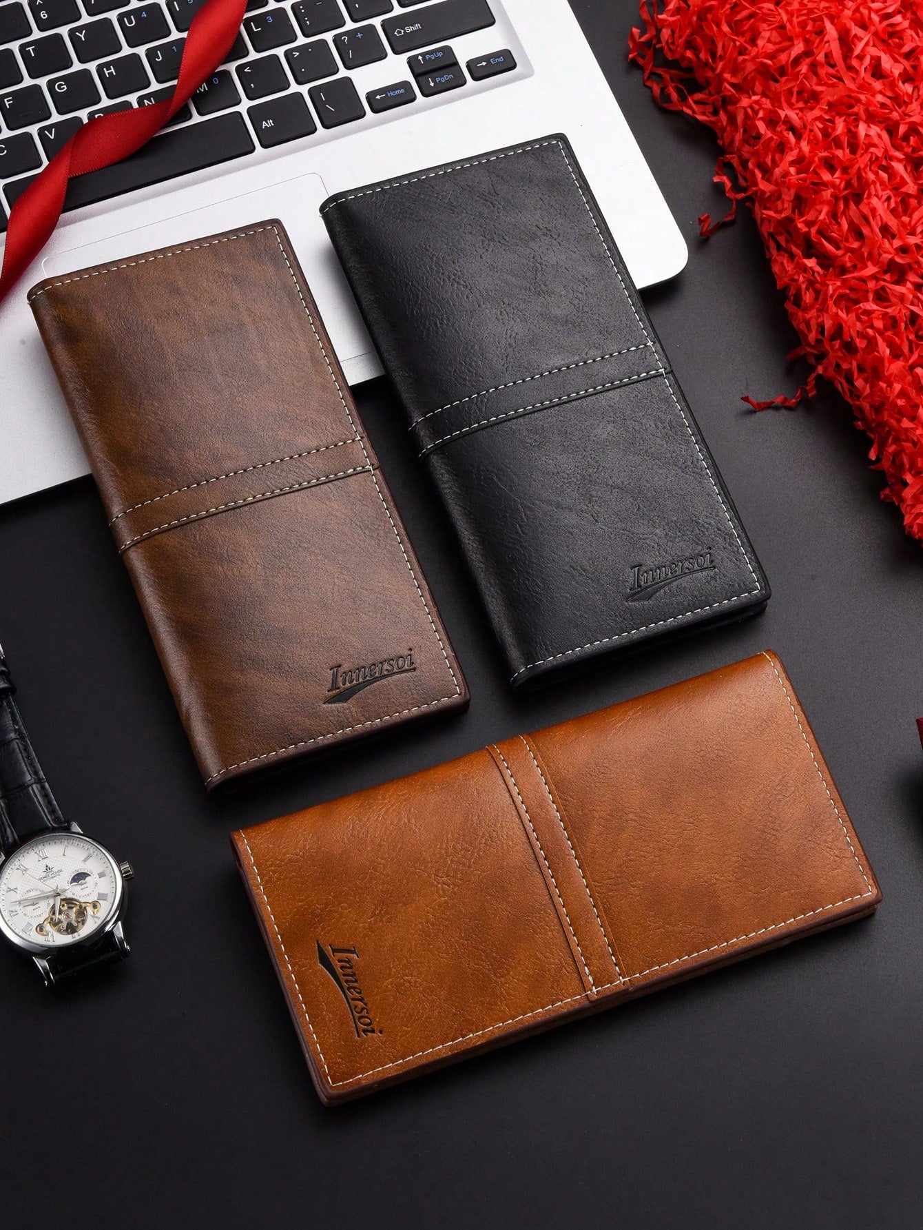 Men's Long Wallet With Coin Pocket, Card Holder