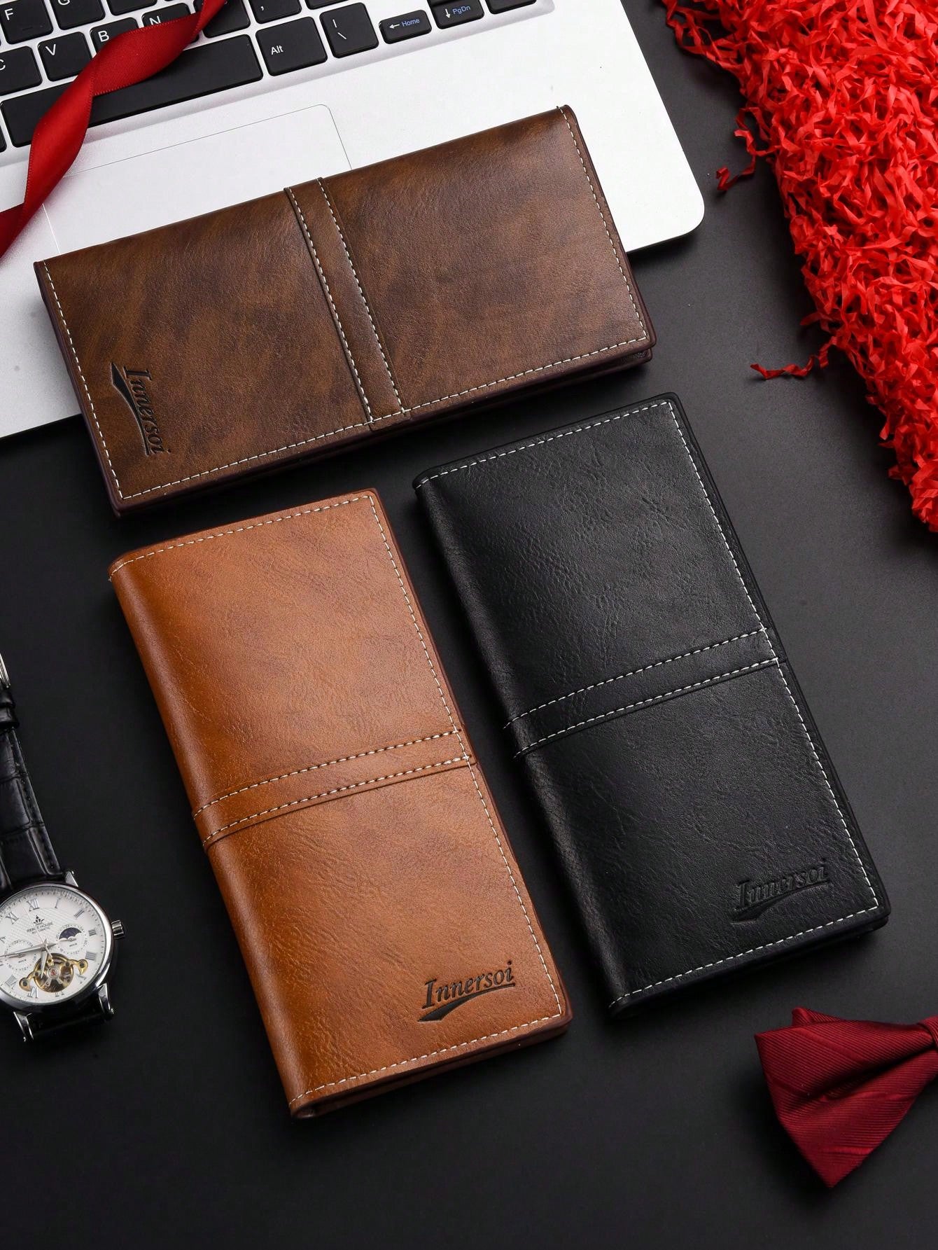 Men's Long Wallet With Coin Pocket, Card Holder