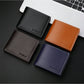 1pc Fashion Men's Soft PU Leather Wallet Casual Short Youth Purse Credit Card Holder Money Clip For Gift