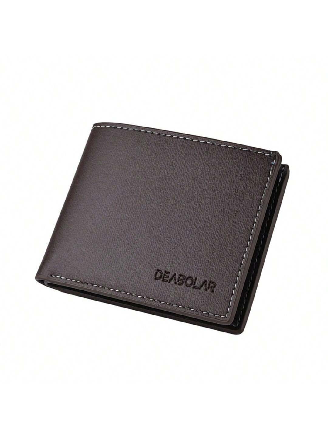 1pc Fashion Men's Soft PU Leather Wallet Casual Short Youth Purse Credit Card Holder Money Clip For Gift