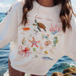 EZwear Ladies Casual Loose Fit Printed Long Sleeve Pullover Sweatshirt, Suitable For Spring, Summer, Autumn And Winter