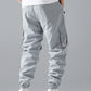 Manfinity Loose Fit Men Cargo Pants With Flap Pockets, Drawstring Waist, And Side Pockets