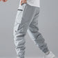 Manfinity Loose Fit Men Cargo Pants With Flap Pockets, Drawstring Waist, And Side Pockets