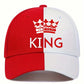 1pc Unisex King Letter Printed Adjustable Baseball Cap, Street Style Sun Hat