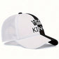 1pc Unisex King Letter Printed Adjustable Baseball Cap, Street Style Sun Hat