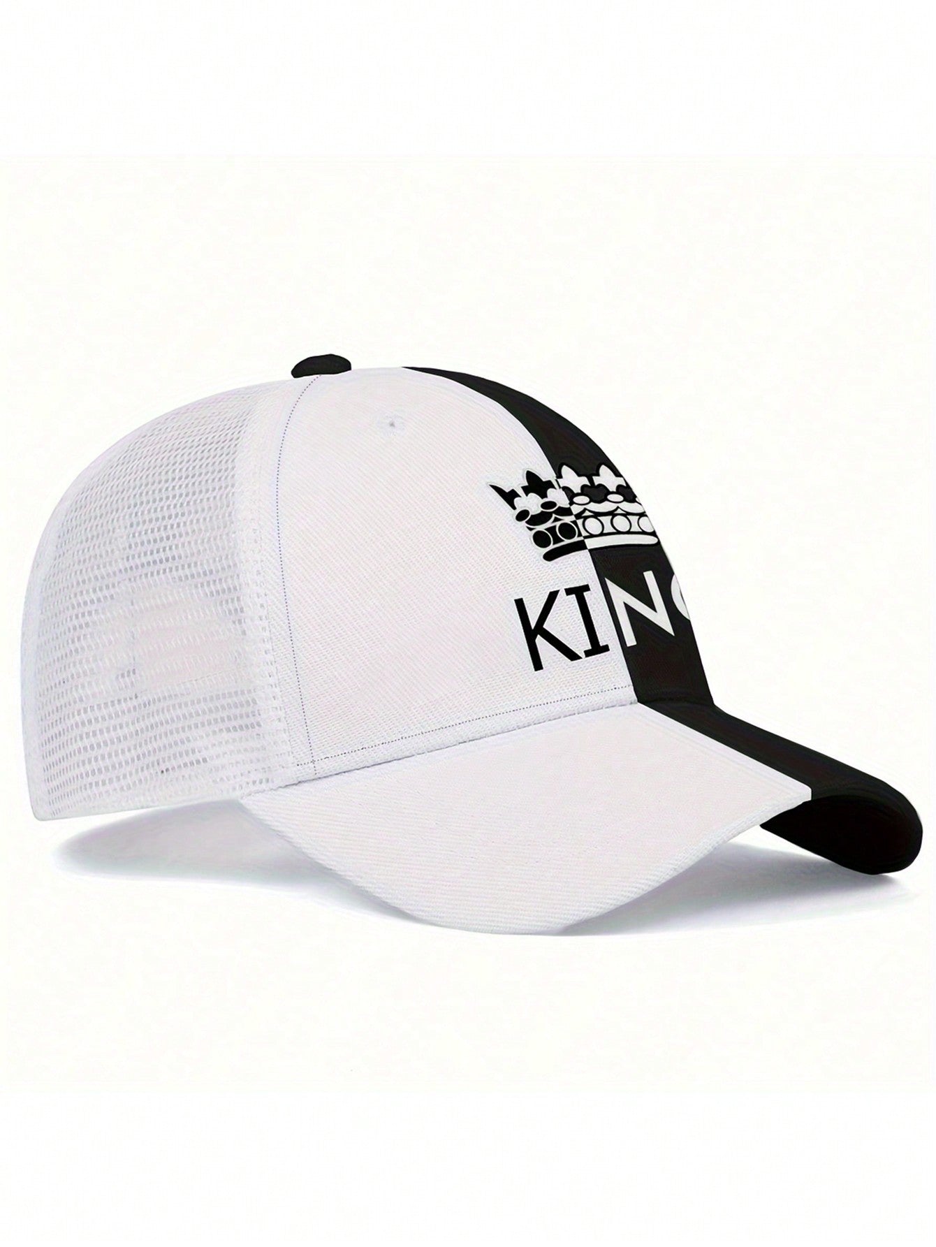 1pc Unisex King Letter Printed Adjustable Baseball Cap, Street Style Sun Hat