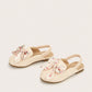 1pair Fashionable Floral Bowknot Design Cute Slipper