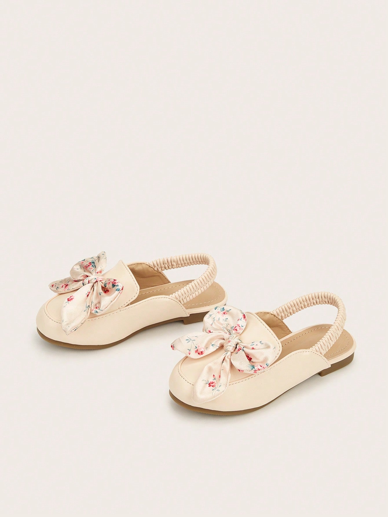 1pair Fashionable Floral Bowknot Design Cute Slipper