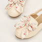 1pair Fashionable Floral Bowknot Design Cute Slipper