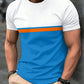 Men's Color Block Round Neck Casual T-Shirt