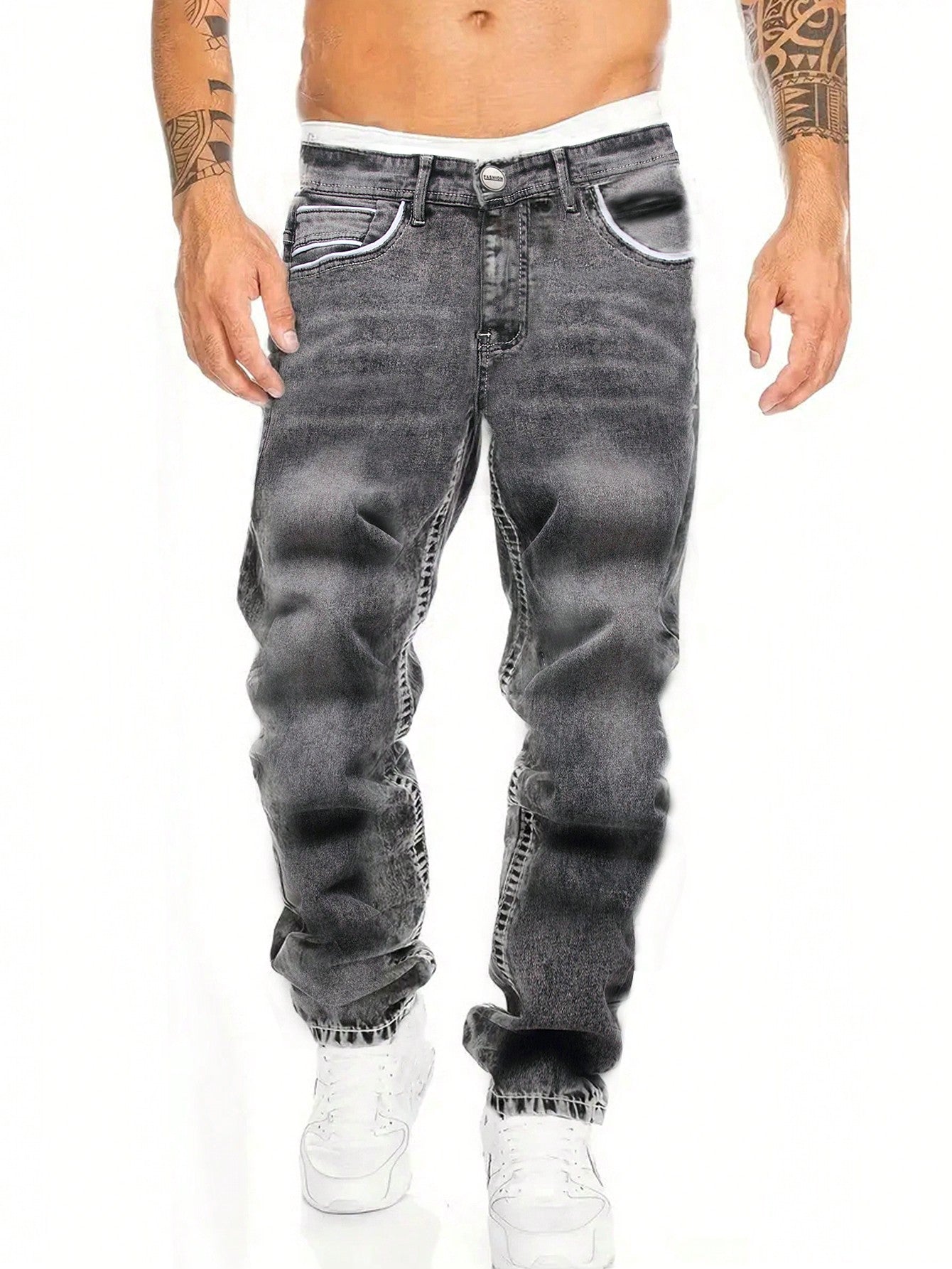 Men Fashionable Creative Stretch Denim Jeans