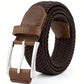 1pc Men's Stretch Woven Belt, Multiple Colors Available, Hole-Free Elasticity Belt, Fashionable Casual Golf Belt For Daily Wear