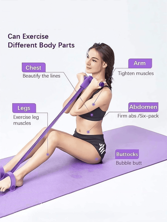 1pc Purple Foot Pedal Sit-Up Exercise Device