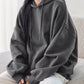 Dazy-Less Kangaroo Pocket Drop Shoulder Drawstring Hoodie