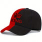 1pc Unisex King Letter Printed Adjustable Baseball Cap, Street Style Sun Hat