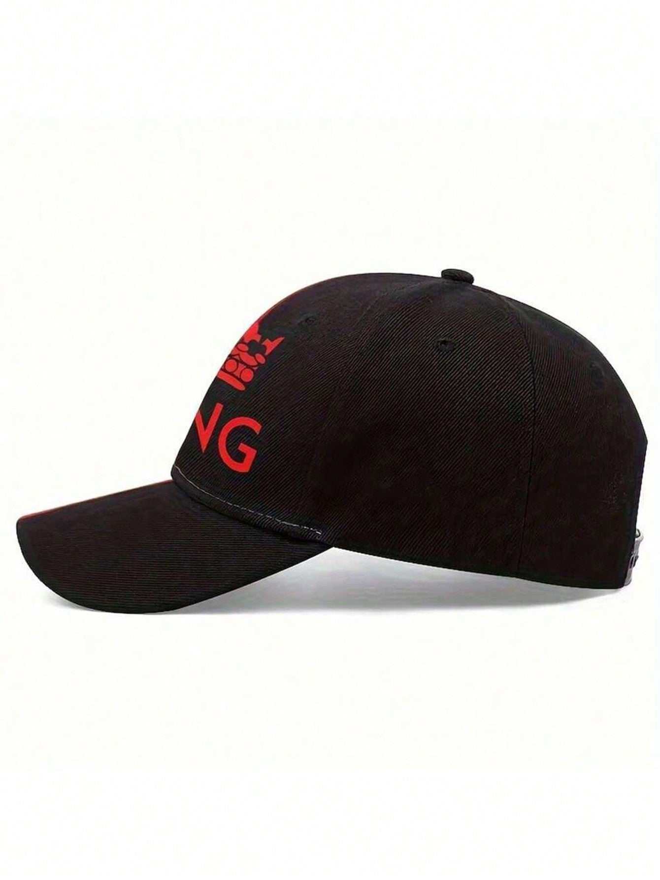 1pc Unisex King Letter Printed Adjustable Baseball Cap, Street Style Sun Hat