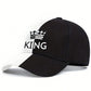 1pc Unisex King Letter Printed Adjustable Baseball Cap, Street Style Sun Hat