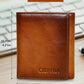 Premium Men Leather Trifold Wallet - Secure ID Window With RFID Blocking -  Genuine Leather, Large Capacity