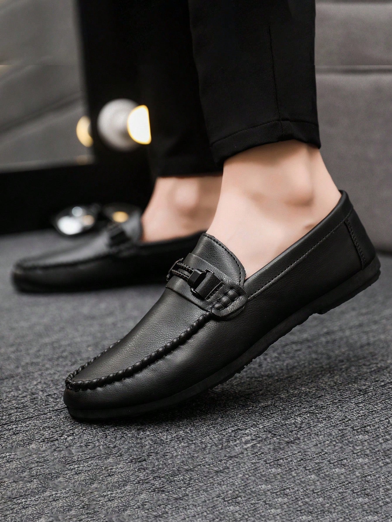 2024 Spring Business Formal Korean Version Men's Soft Bottom Slip-On Loafers (Note: Loafer Sizes Run Small, Large-Footed Individuals Are Advised To Order One Size Up)