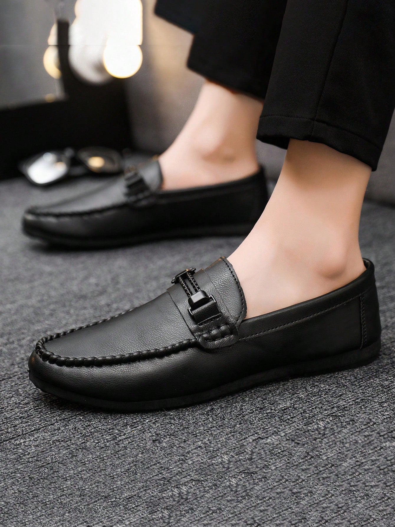 2024 Spring Business Formal Korean Version Men's Soft Bottom Slip-On Loafers (Note: Loafer Sizes Run Small, Large-Footed Individuals Are Advised To Order One Size Up)