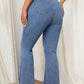 EZwear Plus Size Casual Distressed Frayed Edge Denim Jeans For Daily Wear