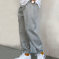 Manfinity Homme Men Slant Pocket Drawstring Waist Sweatpants Long Jogging Pants Plain Light Grey Going Out Casual