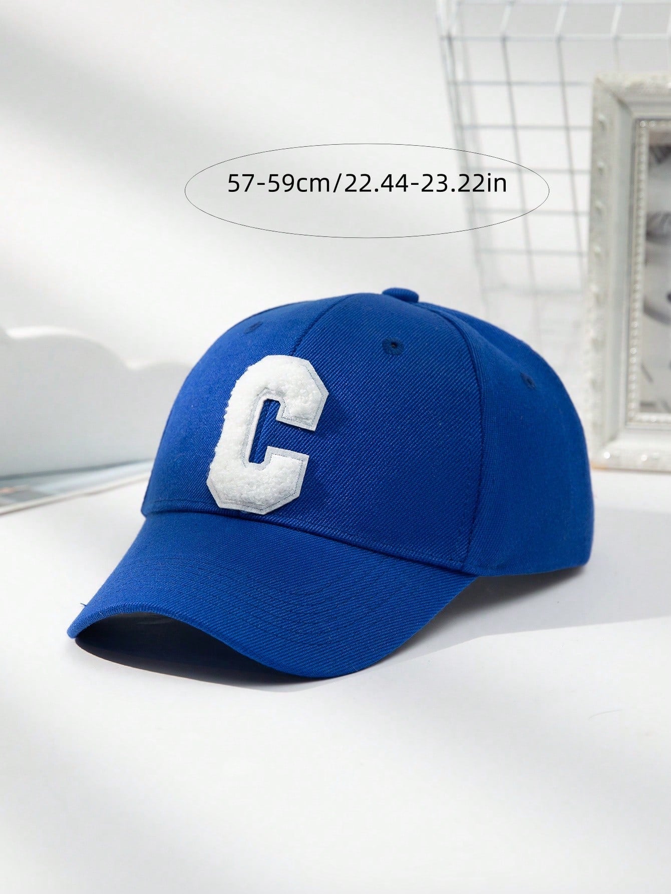 1pc Unisex Adjustable Head Circumference C Letter Baseball Cap For Outdoor Casual Sports Street