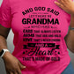 LUNE Women's Summer Casual Round Neck Short Sleeve T-Shirt With Slogan Print AND GOD SAID LET THERE BE GRANDMA WHO HAS EARS THAT ALWAYS LISTEN ARMS THAT HUG AND HOLD LOVE THAT'S NEVER ENDING AND A Heart THAT'S MADE OF GOLD Graphic Tees Women Tops