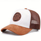 1pc Simple Casual Adjustable Mesh Duckbill Baseball Cap With Embroidered Logo