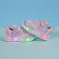 Girls' Casual And Cute Low-Cut Mesh Sports Shoes With LED Lights, Breathable And Anti-Slip Running Shoes, Suitable For All Seasons