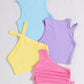 4pcs/Set Knitted  Comfortable Colorful Tank Top For Tween Girls