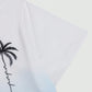 Manfinity RSRT Men's Summer Holiday Palm Tree Printed Round Neck Casual Short Sleeve T-Shirt