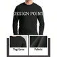 3-Pack Men's Long Sleeve Crew Neck Solid Stretch Shirt