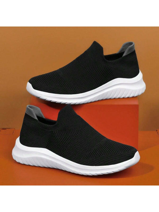 Socks Shoes Men's And Women's Slouchy Slip-On Sneakers, 2024 Summer New Elastic, Comfortable, Casual, And Athletic Women's Shoes Without Laces