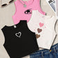 Set Of 3 Teen Girls' Casual Simple Heart