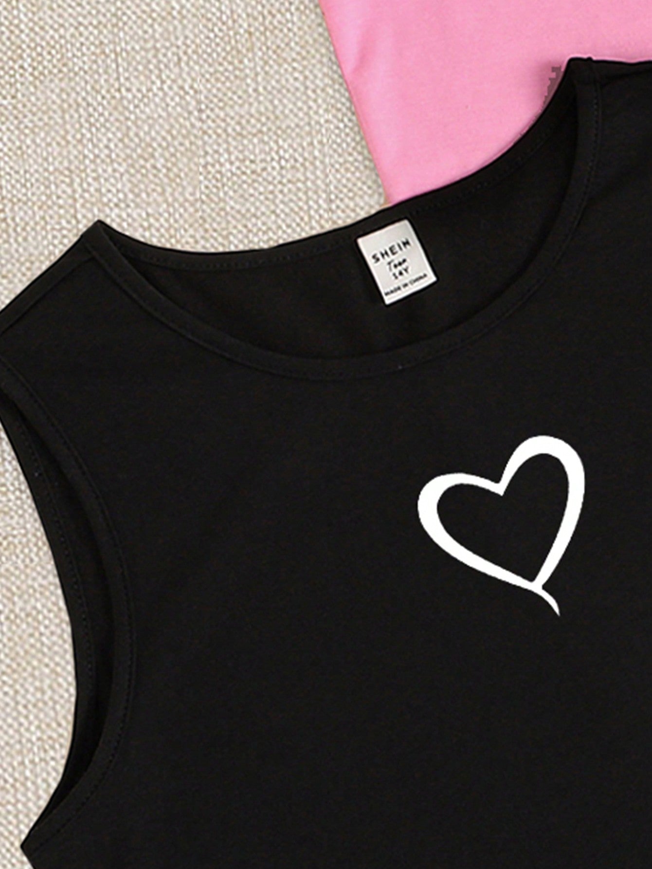 Set Of 3 Teen Girls' Casual Simple Heart