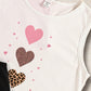 Set Of 3 Teen Girls' Casual Simple Heart