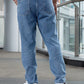 Men's Casual Loose Fit Straight Leg Jeans With Pockets