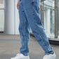 Men's Casual Loose Fit Straight Leg Jeans With Pockets