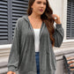 LUNE Plus Size Drop Shoulder Drawstring Hoodie For Spring