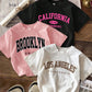 3pcs Young Girl Classic Letter Print Short Sleeve T-Shirt Casual Summer Set