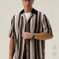 Manfinity AthPrep Men's Loose Striped Short Sleeve Shirt,Back To School,Back To School