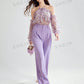 Solid Zipper Fly Wide Leg Pants