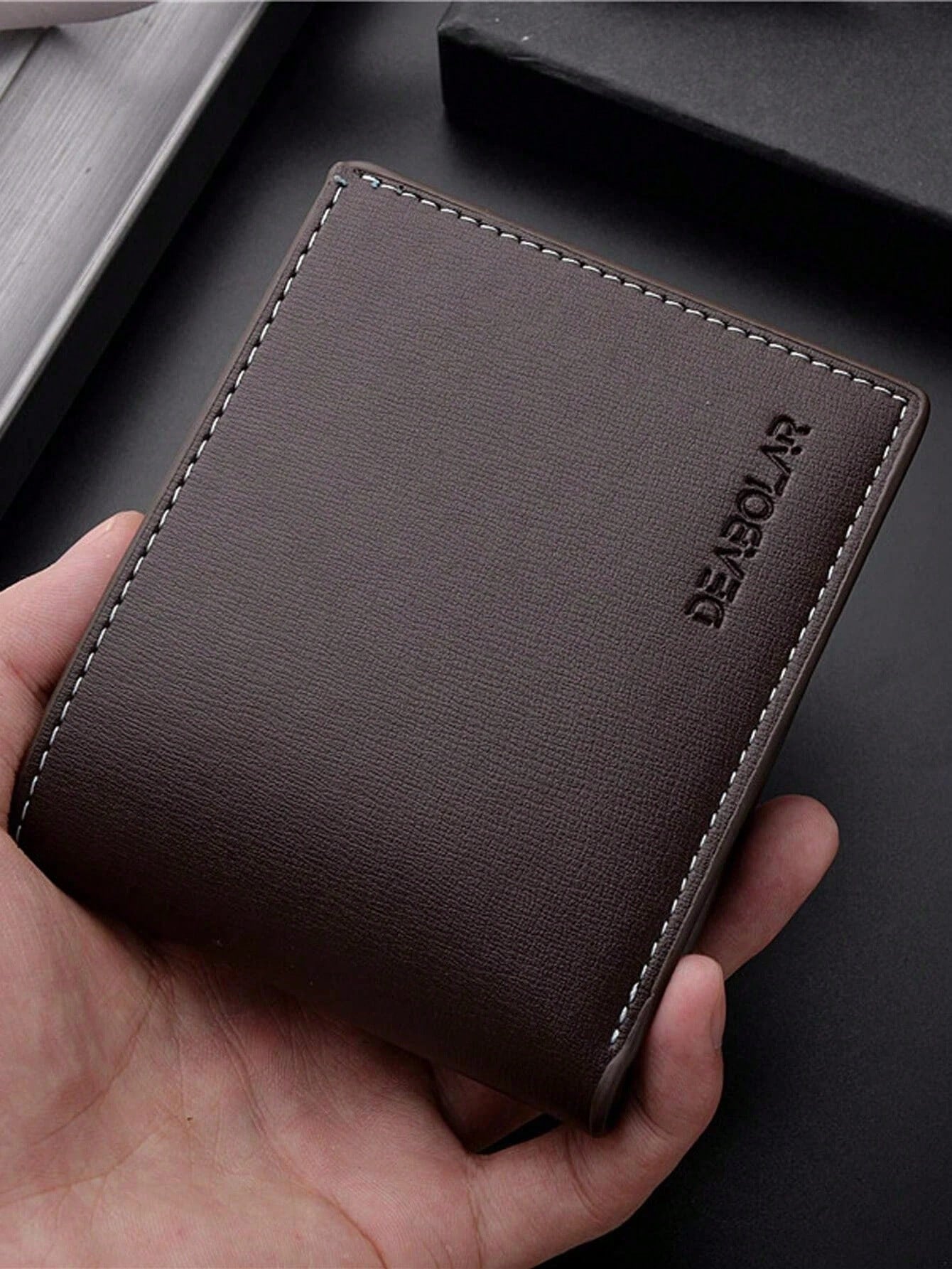 1pc Men's Short Casual PU Leather Wallet With Multi-Card Slots And High Capacity, Gift For Thanksgiving/Christmas