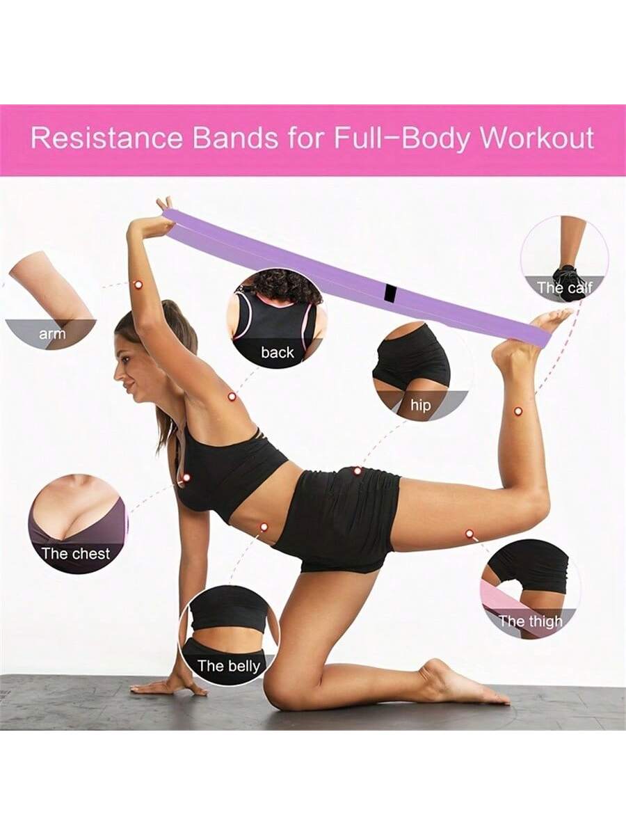 1pc/3pcs Resistance Bands, Elastic Yoga Bands, Stretching Bands For Squats, Fitness, Exercise, Workout, Yoga, Pilates, Legs