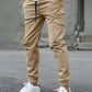 Men's New Multi-Pocket Cargo Pants, Ankle Cuff Casual Outdoor Trousers