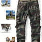 AKARMY Men's Casual Cargo Pants Military Army Camo Pants Combat Work Pants With 8 Pockets(No Belt)