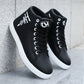 Men's High-Top Lace-Up Skate Shoes, Breathable Fashionable And Comfortable Footwear